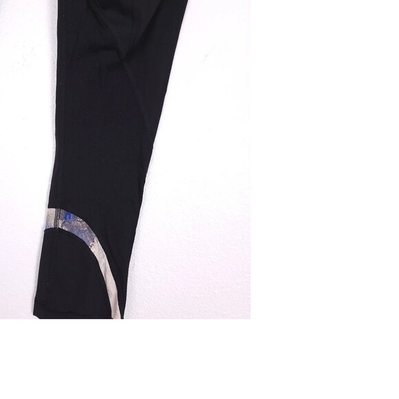 Lululemon Run Inspire Crop II Leggings Black Milky Way Multi Sz.4 yoga running - Picture 4 of 6